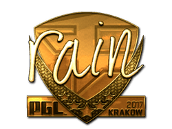 Sticker | rain (Gold) | Krakow 2017