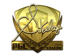 Sticker | steel (Gold) | Krakow 2017