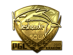 Sticker | keshandr (Gold) | Krakow 2017