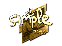 Sticker | s1mple (Gold) | Boston 2018