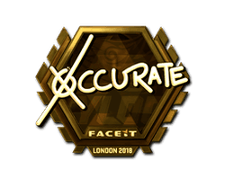 Sticker | xccurate (Gold) | London 2018