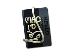Sticker | Hello MAC-10 (Gold)