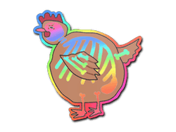 Sticker | Poorly Drawn Chicken (Holo)