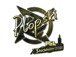 Sticker | Plopski (Gold) | Stockholm 2021