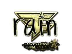 Sticker | rain (Gold) | Antwerp 2022