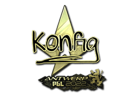 Sticker | k0nfig (Gold) | Antwerp 2022