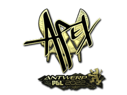 Sticker | apEX (Gold) | Antwerp 2022