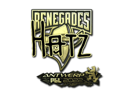 Sticker | hatz (Gold) | Antwerp 2022