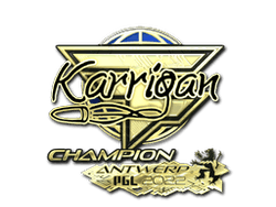 Sticker | karrigan (Gold, Champion) | Antwerp 2022