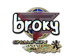 Sticker | broky (Glitter, Champion) | Antwerp 2022