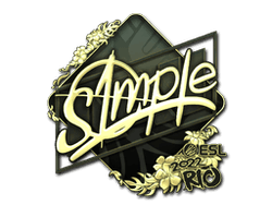 Sticker | s1mple (Gold) | Rio 2022