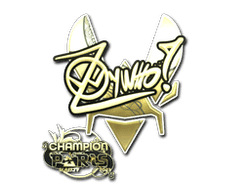 Sticker | ZywOo (Gold, Champion) | Paris 2023